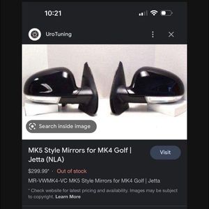 Mk5 mirrors for MK4Golf Jetta/ R32